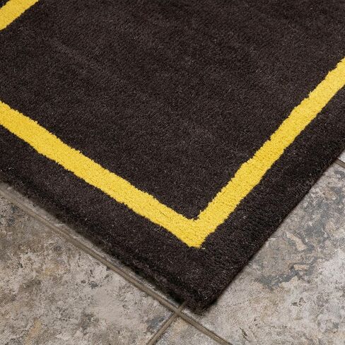 Mesa Tan Contemporary Wool Hearth Rug, Rectangular in Saudi Arabia