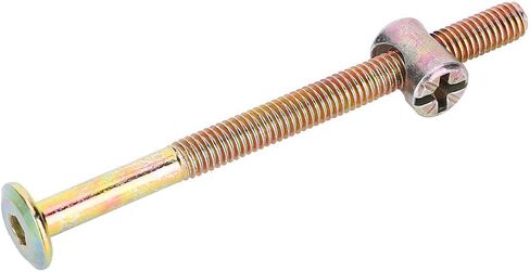 10Pcs Furniture Bolts M6 Carbon Steel With Barrel Nuts Dowel Nut Connector Fastener Connector Bolt Threaded Inserts Screw(150mm) in Saudi Arabia
