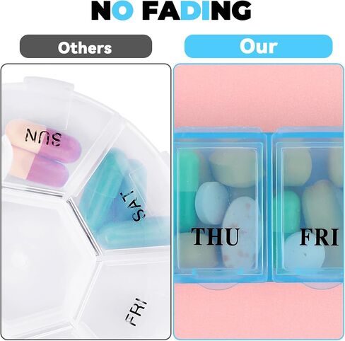 3Pcs Small Pill Organizer, Push Button (7-Day) Pill Case, Medicine Planner 2 Times a Day, Weekly Pill Organizer, Day Night Vitamin Organizer for Travel in Saudi Arabia