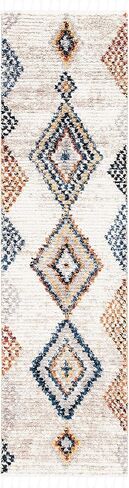 سجادة SAFAVIEH Morocco Collection عداء - 2'2" x 8'، رمادي وصدأ، تصميم قبلي بوهو مغربي، لا يتساقط ويسهل العناية به، مثالي للمناطق ذات حركة المرور العالية في غرفة المعيشة وغرفة النوم (MRC860F) in Saudi Arabia