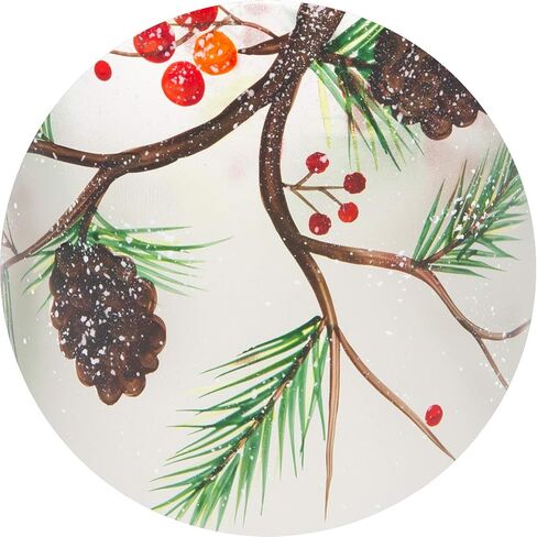 Pavilion Gift Company Holiday Winter Berry & Pine Cone White Frosted Set of Three Tealight Holders, Red in Saudi Arabia