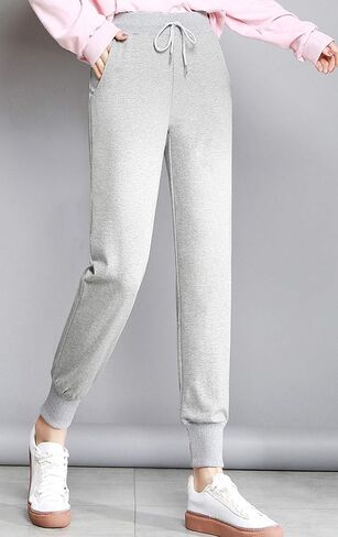 ebossy Women's Activewear Thicken Sherpa Lined Drawstring Stretch Sweatpant Jogger Pant in Saudi Arabia