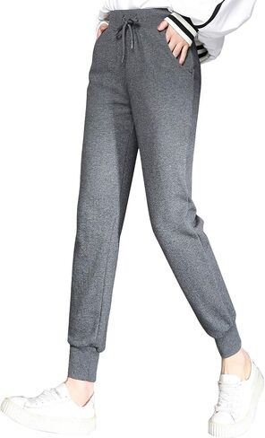 ebossy Women's Activewear Thicken Sherpa Lined Drawstring Stretch Sweatpant Jogger Pant in Saudi Arabia