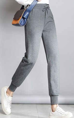 ebossy Women's Activewear Thicken Sherpa Lined Drawstring Stretch Sweatpant Jogger Pant in Saudi Arabia
