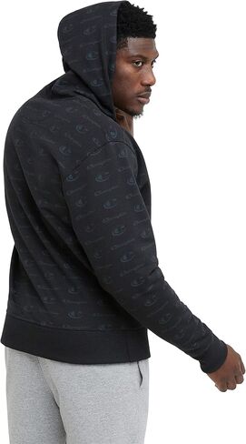 Champion Powerblend Hoodie for Men, Hooded Sweatshirt, All Over Classic Script in Saudi Arabia