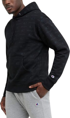 Champion Powerblend Hoodie for Men, Hooded Sweatshirt, All Over Classic Script in Saudi Arabia