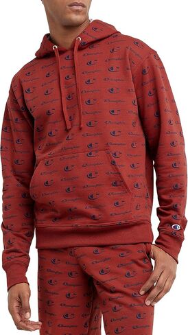 Champion Powerblend Hoodie for Men, Hooded Sweatshirt, All Over Classic Script in Saudi Arabia