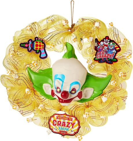 Spirit Halloween Killer Klowns from Outer Space The Crazy Show Wreath | Officially Licensed | Horror Decoration in Saudi Arabia