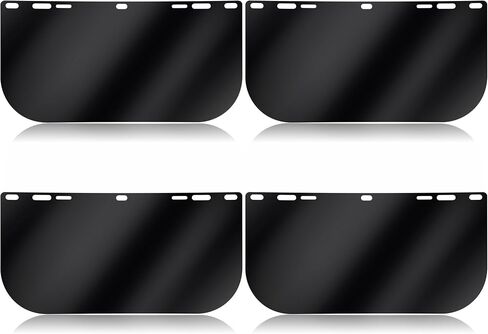 Feekoon 2 Pack Face Shield Replacement Lens, 15.5'' x 8'' Tinted Full Face Shield Compatible with Hobart 770580, Protective Safety Face Shield for Welding, Grinding, Helmet Face Shield for Cosplay in Saudi Arabia