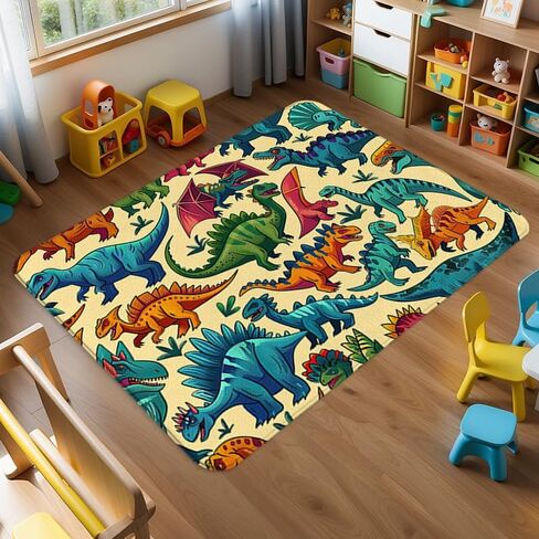 Dinosaur Rug for Boys Bedroom and Living Room Decor - Fun Dino Rug - 36x24 inches in Saudi Arabia