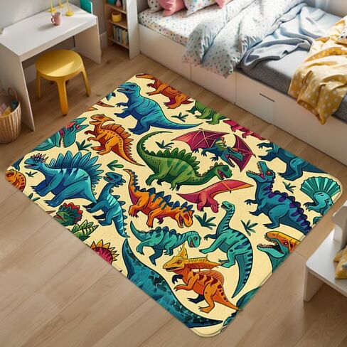 Dinosaur Rug for Boys Bedroom and Living Room Decor - Fun Dino Rug - 36x24 inches in Saudi Arabia