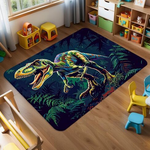 Dinosaur Rug for Boys Bedroom and Living Room Decor - Fun Dino Rug - 36x24 inches in Saudi Arabia