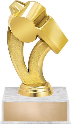 كأس مدرب جوائز التاج، كأس صافرة المدرب مقاس 6 بوصات على قاعدة الكأس الفاخرة البيضاء in Saudi Arabia