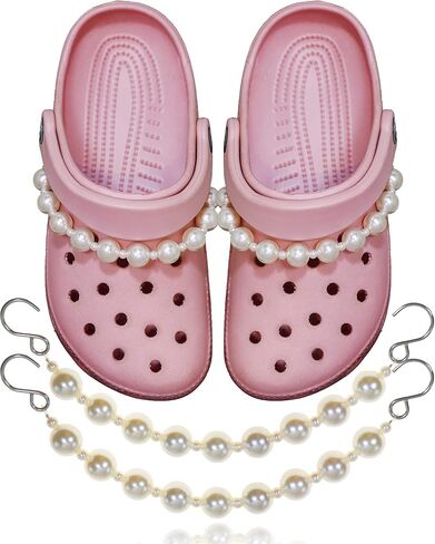 2PCS Bling Shoe Chains Bling Metal Shoe Charms Decoration Clog Sandals for Women Girls Party Favors Birthday Gifts in Saudi Arabia