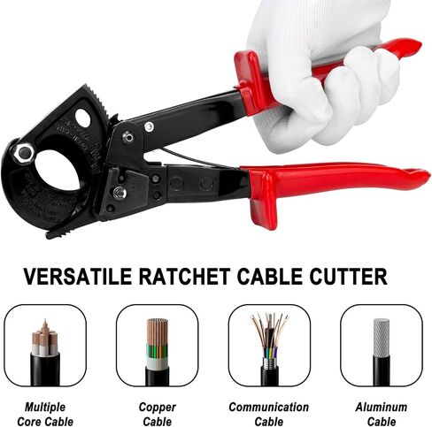 Ratchet Cable Cutter - Heavy Duty Aluminum Copper Ratchet Wire Cutter for Cutting Electrical Wire up to 240mm²/600MCM Cutter Pliers in Saudi Arabia