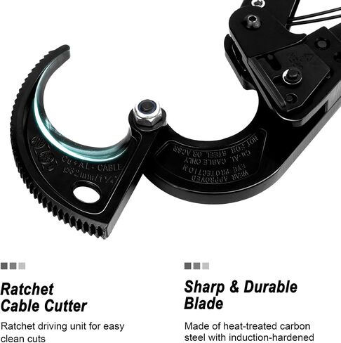 Ratchet Cable Cutter - Heavy Duty Aluminum Copper Ratchet Wire Cutter for Cutting Electrical Wire up to 240mm²/600MCM Cutter Pliers in Saudi Arabia