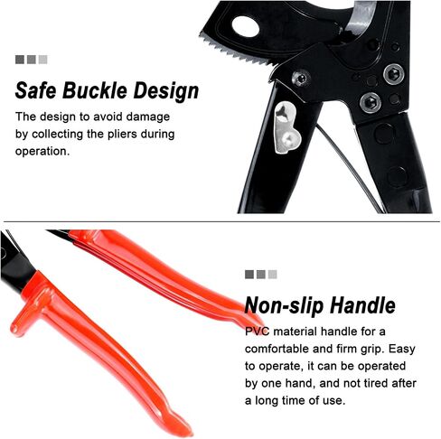 Ratchet Cable Cutter - Heavy Duty Aluminum Copper Ratchet Wire Cutter for Cutting Electrical Wire up to 240mm²/600MCM Cutter Pliers in Saudi Arabia