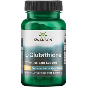 Swanson Premium Brand Amino Acid L-Glutathione 100 Milligrams 100 Capsules
