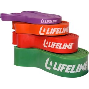 Lifeline Super Resistance Band Kit - Levels 1-4 - Adds Resistance to Exercise Movements