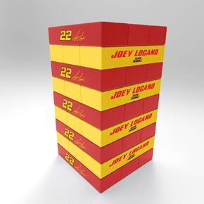 Rico Industries NASCAR Joey Logano Mini Travel Team Tower Mini Team Travel Team Tower - Wood Stackem Game