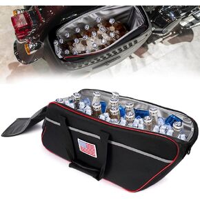 Motorcycle Saddle Bag Insert Cooler Beverage Cooler Bag Compatible with Harley Davidson, Leakproof Motorcycle Side Cooler Bag, Street Glide Saddlebag Cooler, Saddle Bag Insert Cooler