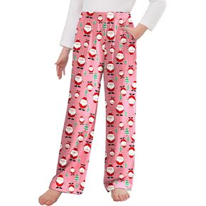 Arshiner Pajama Pants for Girls Long Sleep Plaid Pants Soft Lounge Pj Bottoms with Pockets in Saudi Arabia