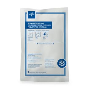 Medline Deluxe Instant Cold Packs, Sweatless Nonwoven Cover, 6.25 Inches x 9.5 Inches, Single Use, Case of 24 Each