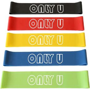 Resistance Bands Set - Exercise, Fitness, Yoga & Pilates Bands Kit for Home Gym Workout for All Levels of Fitness, Set of 5 Bands with Different Resistance, Carry Bag