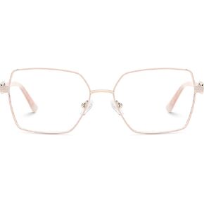 Zeelool Glasses Frame for Women, Metal Thin Rim Blue Light Blocking Glasses Eyeglasses with Non-prescription Clear Lens
