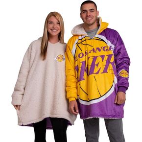 foco NBA unisex Reversible Oversized Sherpa Hoodie Sweatshirt Colorblock Hoodeez