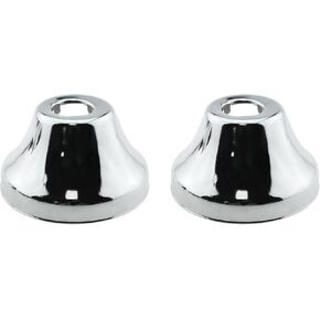 RLECS 2PCS 56x32mm Silver Stainless Steel Tapered Flange Cover Pipe Wall Cover Decorative Cover for Kitchen Tap Sink Toilet Dishwasher