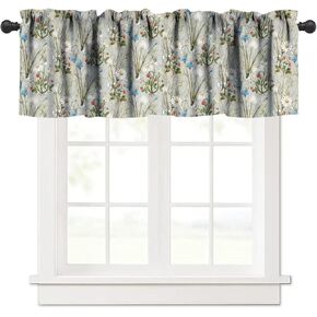 Watermelon Fruit Valance Curtain Red Watermelon Green Fruits Summer Cool Windows Curtain Valance for Kitchen Dining Room Canteens Home Decor 54x18