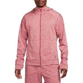 Nike Yoga Dri-FIT Men's Full-Zip Jersey Hoodie Pullover (US, Alpha, Large, Regular, Regular, Cedar/Heather/Cedar)