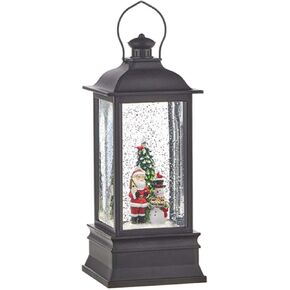 Raz 8.75 Inch Santa and Snowmen Lighted Water Lantern