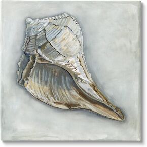 Stupell Industries Nautical Conch Shell Canvas Wall Art, Design by Erica Christopher