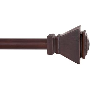 Kenney KN75646 Iverson Square End Standard Decorative Window Curtain Rod, 90-130" Adjustable Length, Espresso Finish, 5/8" Diameter Steel Tube in Kuwait
