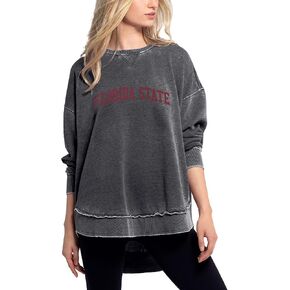 NCAA Florida State Seminoles Womens Burnout Fleece Sweatshirt, Charcoal, Large