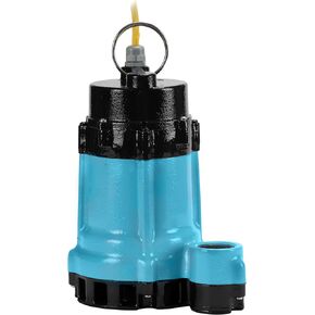 Little Giant HT-10EN-CIA-FS 115 Volt, 1/2 HP, 4500 GPH Cast Iron Automatic Submersible High Temperature Effluent/Boiler Blow-Down Pump with 15-Ft. Cord, Blue, 511710