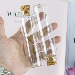 9pcs 60ml Mini Jars with Cork Lids,Small Glass Container,Small Glass Bottles with Cork.