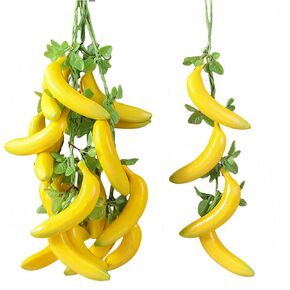 Artificial Plastic Bananas - Lifelike Fake Banana Decoration for Home, Party, and Event Decor