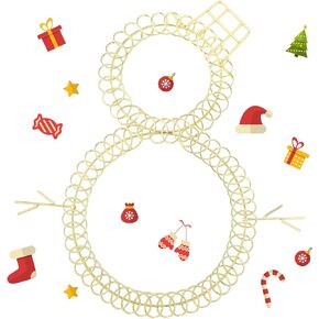 Christmas Card Holder Spiral Metal Wreath Xmas Wall Hanging Photo Card Holder Wire Loop Greeting Card Holder Display Picture Card Insert Wall Decor