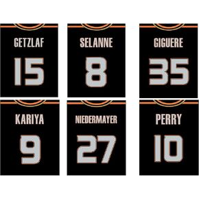 TnT Prints Anaheim Ducks Poster, Anaheim Ducks Wall Decor, Anaheim Ducks Prints, Hockey Poster, NHL Posters, Ducks Poster, Ducks Decor - Set of 6 (8x10) - Unframed