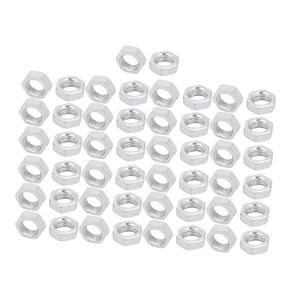 uxcell 50Pcs M7 Female Thread Metal Hex Nut Screw Cap Fastener 4mm Thickness