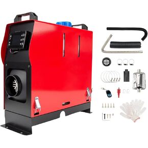PHILTOP Diesel Air Heater 12V 5KW, Diesel Heater Parking Heater, fit for Car RV Truck Camper Trailer RV - Red
