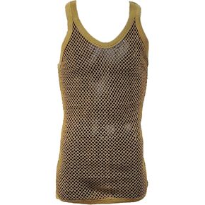 Mens Premium 100% Cotton mesh String Vest, Fishnet Sleeveless Tank top