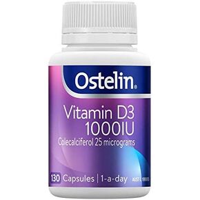 Vitamin D3-1000IU - 1 Daily Supplement 130 Capsules