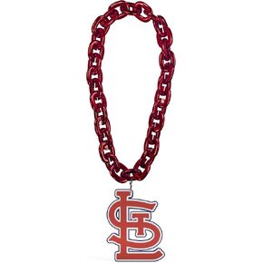 Cardinals 3D Fan Chain Necklace - Red Chain