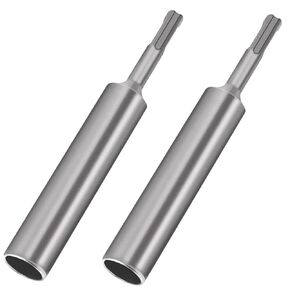 TOOVEM 2PCS SDS Plus Ground Rod Driver, 6-3/4" Long for 5/8 Inch and 3/4 Inch Ground Rods, Ground Rod Driver for Hammer Drill, Fits All SDS Plus Rotary Hammer Drill Tools