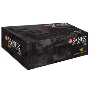 Graham Beauty Sanek 78558 Nitrile Gloves, Extra Large, Black