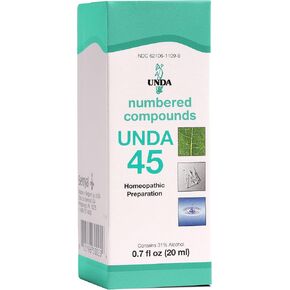 UNDA 45 Numbered Compounds | Homeopathic Preparation | 0.7 fl. oz.